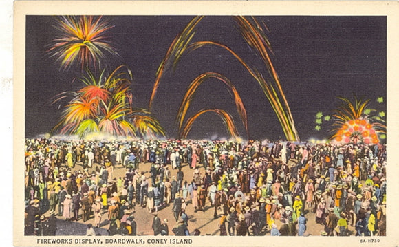 Fireworks Display, Boardwalk, Coney Island, NY - Carey's Emporium