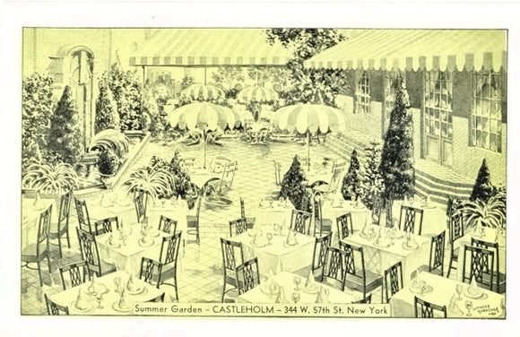 Summer Garden, Castleholm, 344 W. 57th St. New York, NY - Carey's Emporium