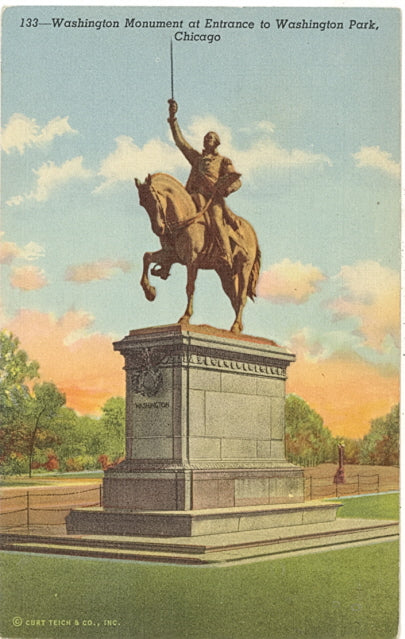 Washington Monument at Entrance to Washington Park, Chicago, IL - Carey's Emporium