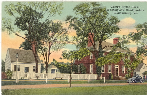 George Wythe House, Washington's Headquarters, Williamsburg, VA - Carey's Emporium