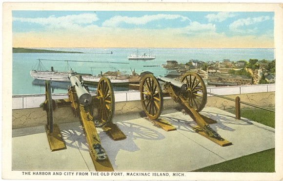 The Harbor and City From the Old Fort, Mackinac Island, MI - Carey's Emporium