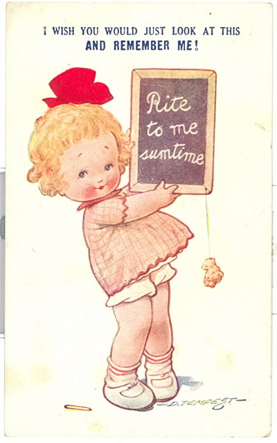 D. Tempest Signed, I Wish You Would Just Look At This And Remember Me! - Carey's Emporium