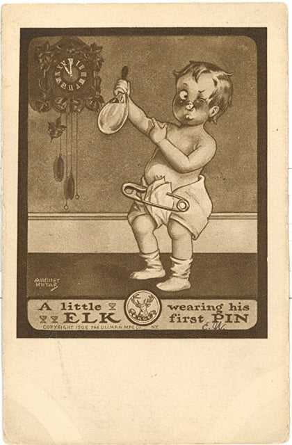 A Little ELK Wearing His First PIN (B. P. O. E.) - Carey's Emporium