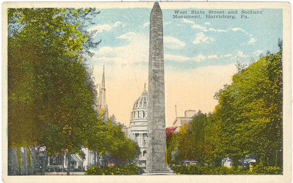 West State Street and Soldiers Monument, Harrisburg, PA - Carey's Emporium