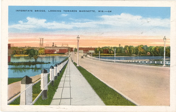 Interstate Bridge, Looking Towards Marinette, WI - Carey's Emporium