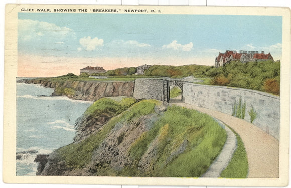 Cliff Walk, Showing The Breakers, Newport, RI - Carey's Emporium