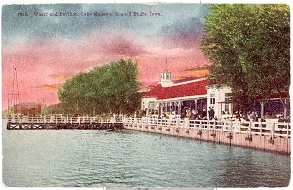 Wharf and Pavilion, Lake Manawa, Council Bluffs, IA - Carey's Emporium