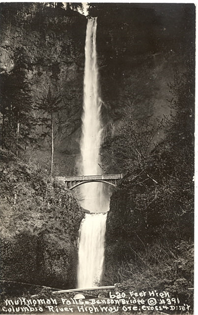 Multnomah Falls, Benson Bridge, Columbia River Highway, OR - Carey's Emporium