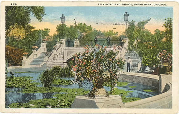 Lily Pond and Bridge, Union Park, Chicago, IL - Carey's Emporium