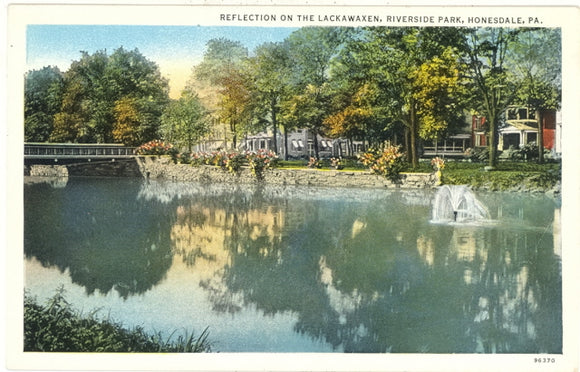 Reflection on the Lackawaxen, Riverside Park, Honesdale, PA - Carey's Emporium