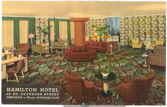 Hamilton Hotel, 20 So. Dearborn Street, Chicago, IL - Carey's Emporium
