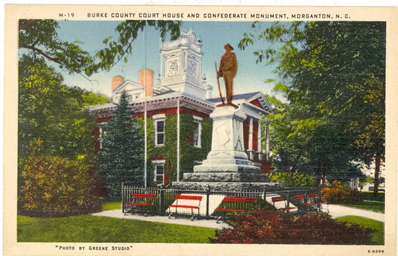 Burke County Court House and Confederate Monument, Morganton, NC - Carey's Emporium