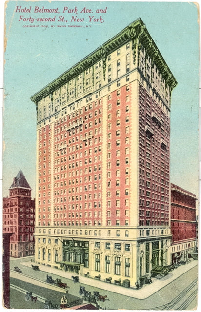 Hotel Belmont, Park Ave. and Forty-second St., New York, NY - Carey's Emporium