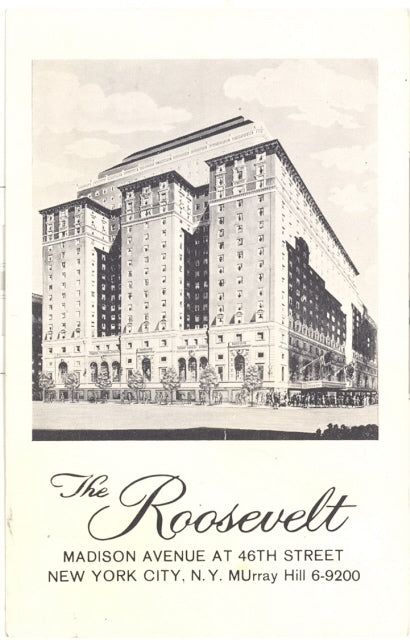The Roosevelt, Madison Avenue at 46th Street, New York City, NY - Carey's Emporium
