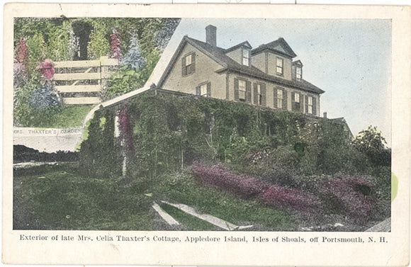 Exterior of late Mrs. Celia Thaxter' Cottage, Appledore Island, Isle of Shoals, off Portsmouth, NH - Carey's Emporium
