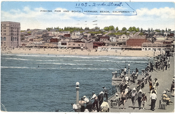 Fishing Pier and Beach, Hermosa Beach, CA - Carey's Emporium