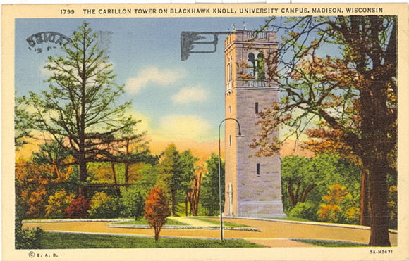 Carillon Tower on Blackhawk Knoll, University Campus, Madison, WI - Carey's Emporium