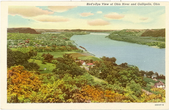 Bird's-Eye View of Ohio River, Gallipolis, OH - Carey's Emporium