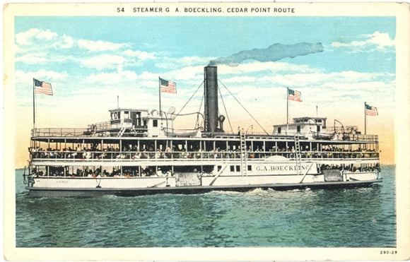 Steamer G. A. Boeckling, Cedar Point Route - Carey's Emporium