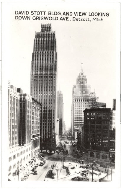 David Stott Bldg. and View Looking Down Griswold Ave., Detroit, MI - Carey's Emporium