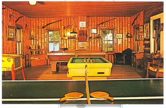 Recreation Room, Maple Grove Resort, Lac Vieux Desert, Land o' Lakes, WI - Carey's Emporium