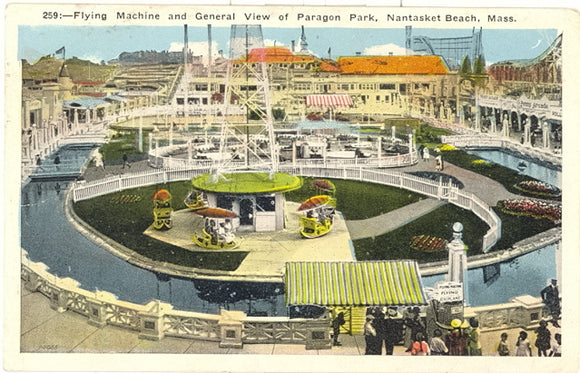 Flying Machine and General View of Paragon Park, Nantasket Beach, MA - Carey's Emporium