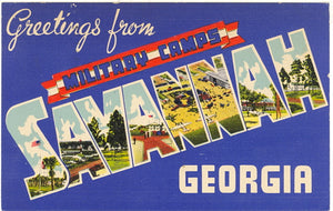 Greetings From Military Camps, Savannah, GA Large Letter - Carey's Emporium