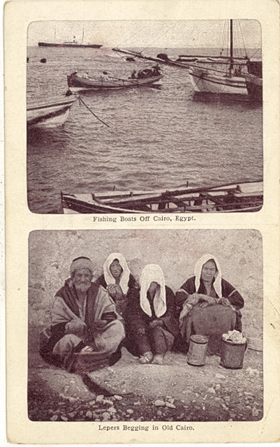 Fishing Boats off Cairo and Begging Lepers in Old Cairo Egypt - Carey's Emporium