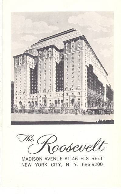 The Roosevelt, Madison Avenue at 46th Street, New York City, NY - Carey's Emporium
