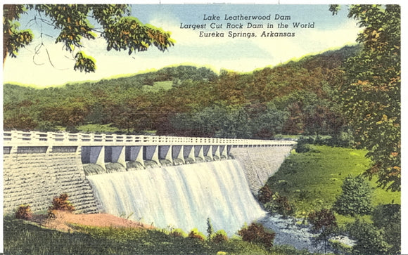 Lake Leatherwood Dam, Largest Cut Rock Dam in the World, Eureka Springs, AR - Carey's Emporium