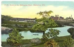 Scene on the Sheboygan River, Sheboygan, WI - Carey's Emporium