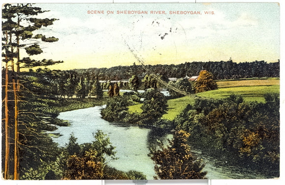 Scene on Sheboygan River, Sheboygan, WI - Carey's Emporium