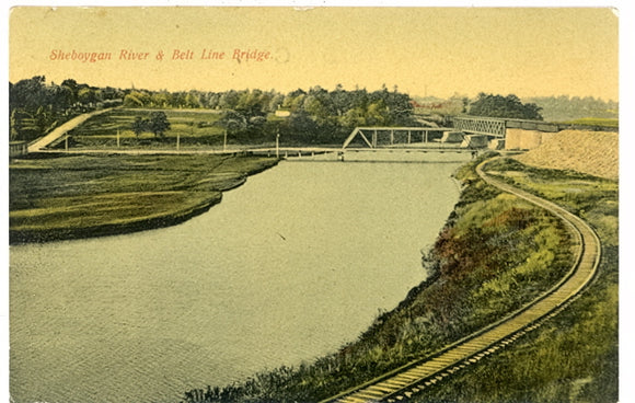 Sheboygan River and Belt Line Bridge, Sheboygan, WI - Carey's Emporium