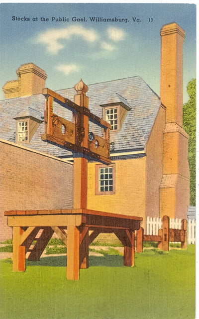 Stocks at the Public Gaol, Williamsburg, VA - Carey's Emporium