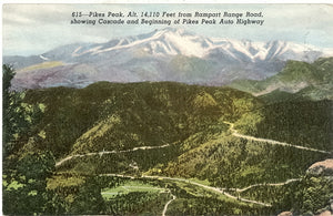 Pikes Peak from Rampart Range Road, Pikes Peak Region, CO - Carey's Emporium