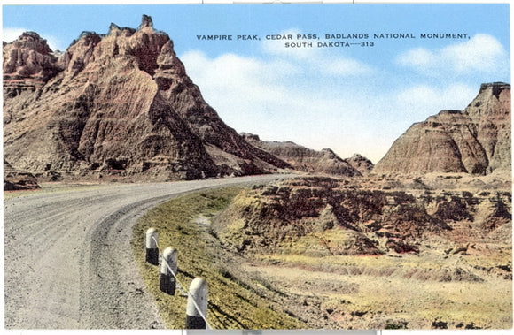 Vampire Peak, Cedar Pass, Badlands National Monument, SD - Carey's Emporium