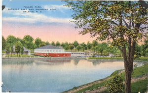 Pullen Park, Showing Lake and Swimming Pool, Raleigh, NC - Carey's Emporium