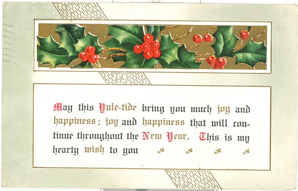 May This Yule-Tide Bring You Much Joy And Happiness - Carey's Emporium