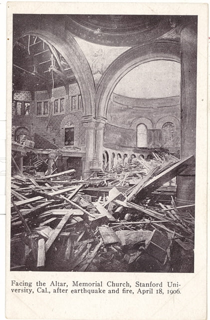 Earthquake, Stanford University, Memorial Church, San Francisco, CA - Carey's Emporium
