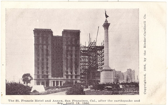 Earthquake, St. Francis Hotel, San Francisco, CA - Carey's Emporium
