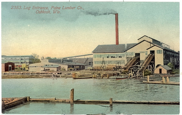 Log Entrance, Paine Lumber Co., Oshkosh, WI - Carey's Emporium