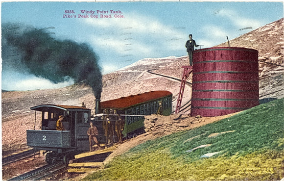Windy Point Tank, Pike's Peak Cog Road, CO - Carey's Emporium