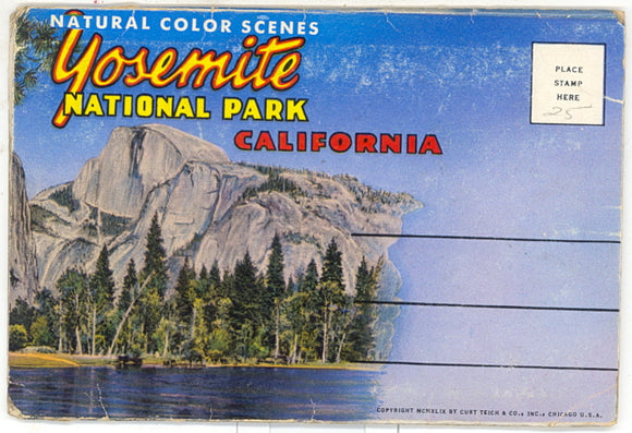 Natural Color Scenes, Yosemite National Park Souvenir Folder - Carey's Emporium