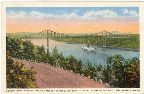 Waldo-Hancock Bridge Between Prospect and Verona, ME - Carey's Emporium