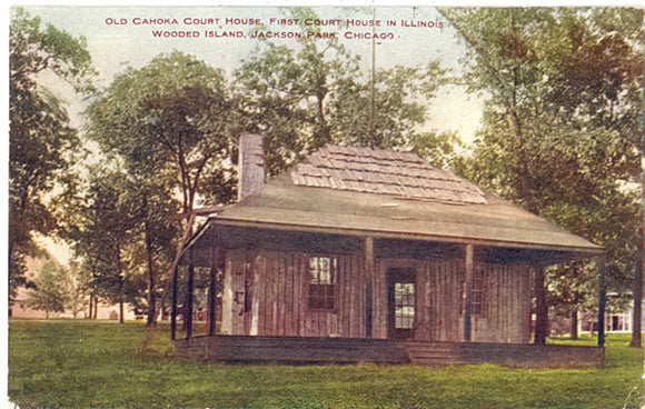 Old Cahoka Court House, First Court House in Illinois, Wooded Island, Jackson Park, Chicago, IL - Carey's Emporium