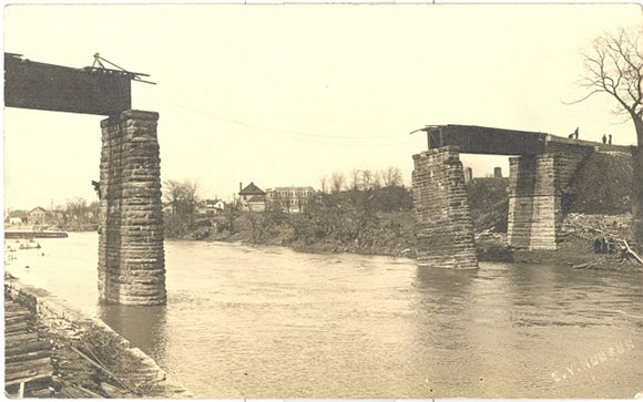 Railroad Bridge Collapse, Delaware, OH - Carey's Emporium