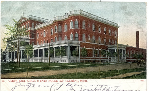St. Joseph Sanitarium and Bath House, Mt. Clemens, MI - Carey's Emporium