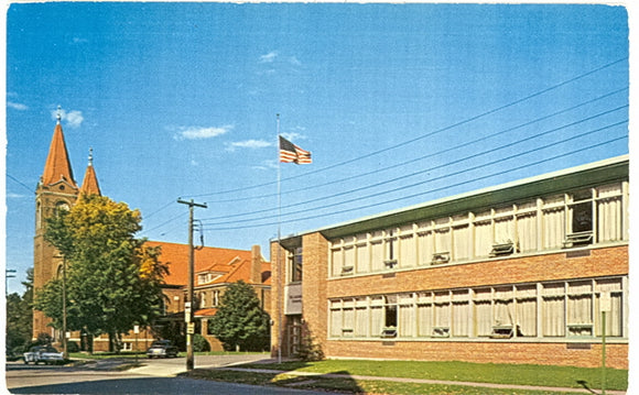 St. Ambrose Catholic Church and School, Marquette Street, Ironwood, MI - Carey's Emporium