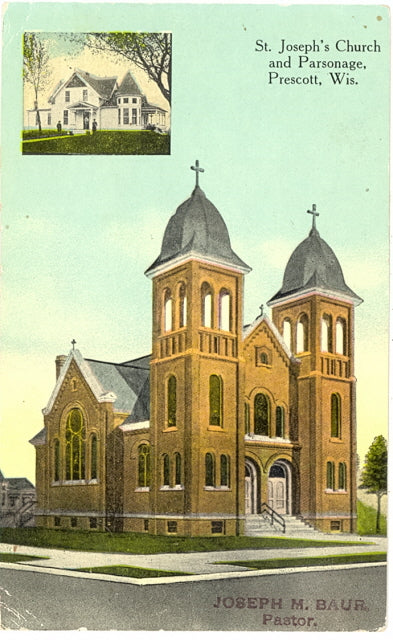 St. Joseph's Church and Parsonage, Prescott, WI - Carey's Emporium