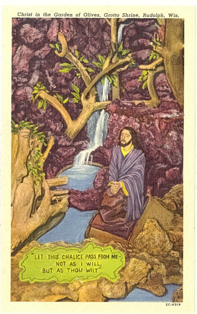 Christ in the Garden of Olives, Grotto Shrine, Rudolph, WI - Carey's Emporium
